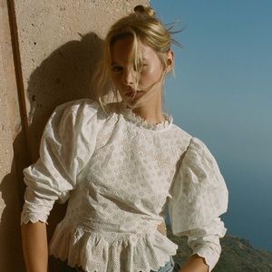 Doen White Eyelet Blouse